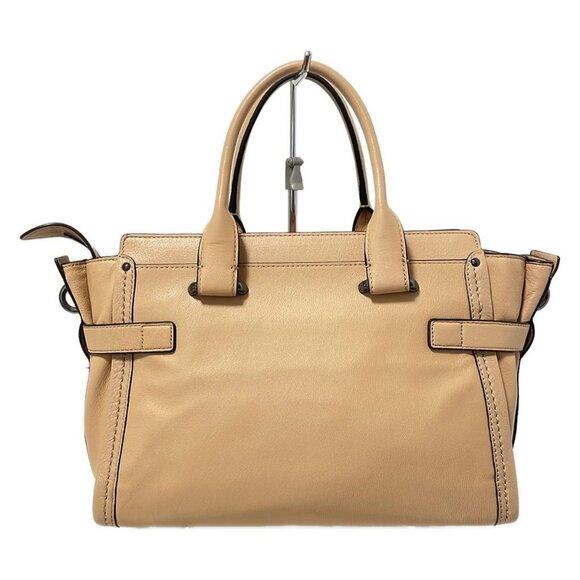 Auth COACH Soft Swagger 27 Carryall in Soft Grained Leather 37439 Light Brown - Picture 11 of 11